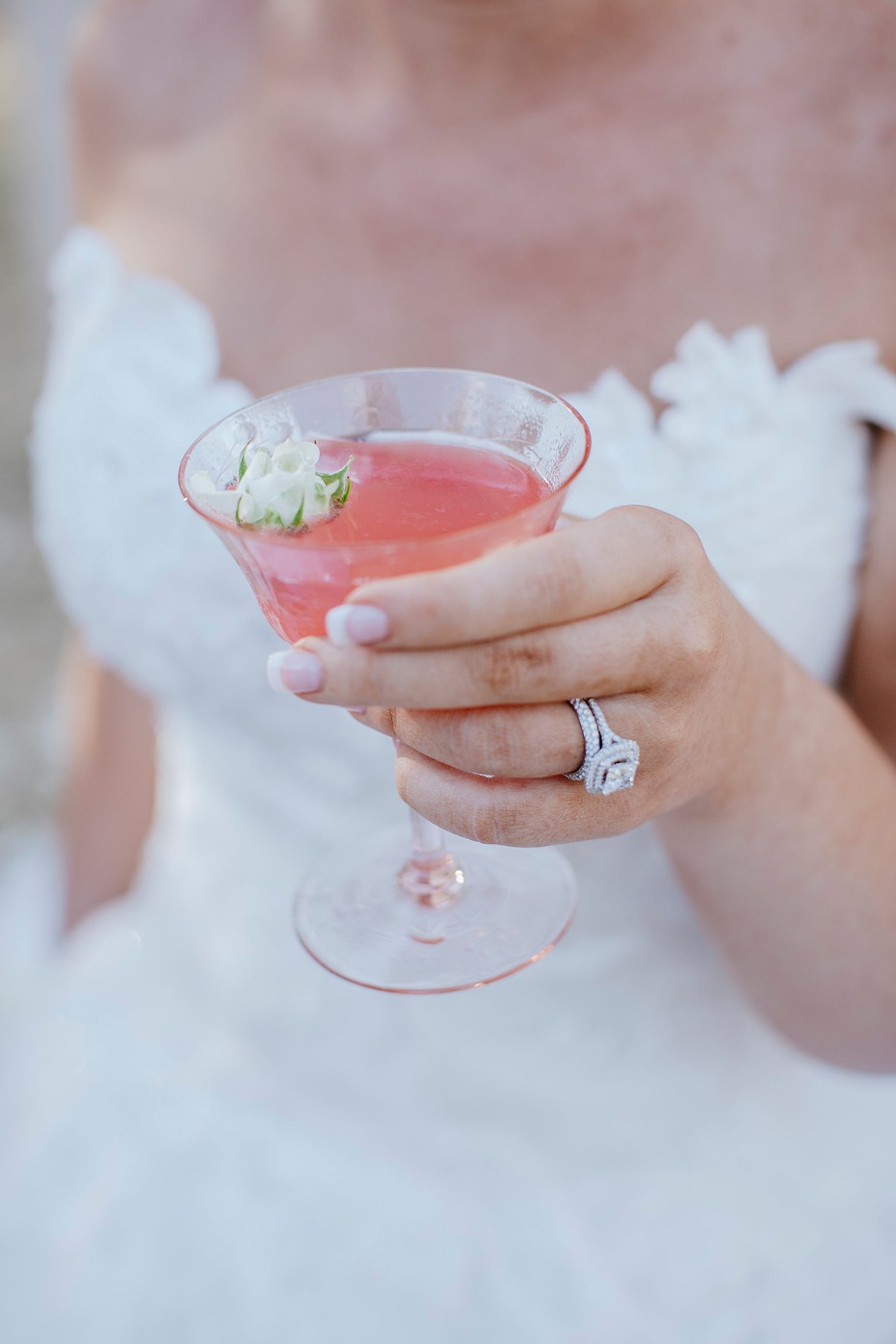 pink wedding cocktail
