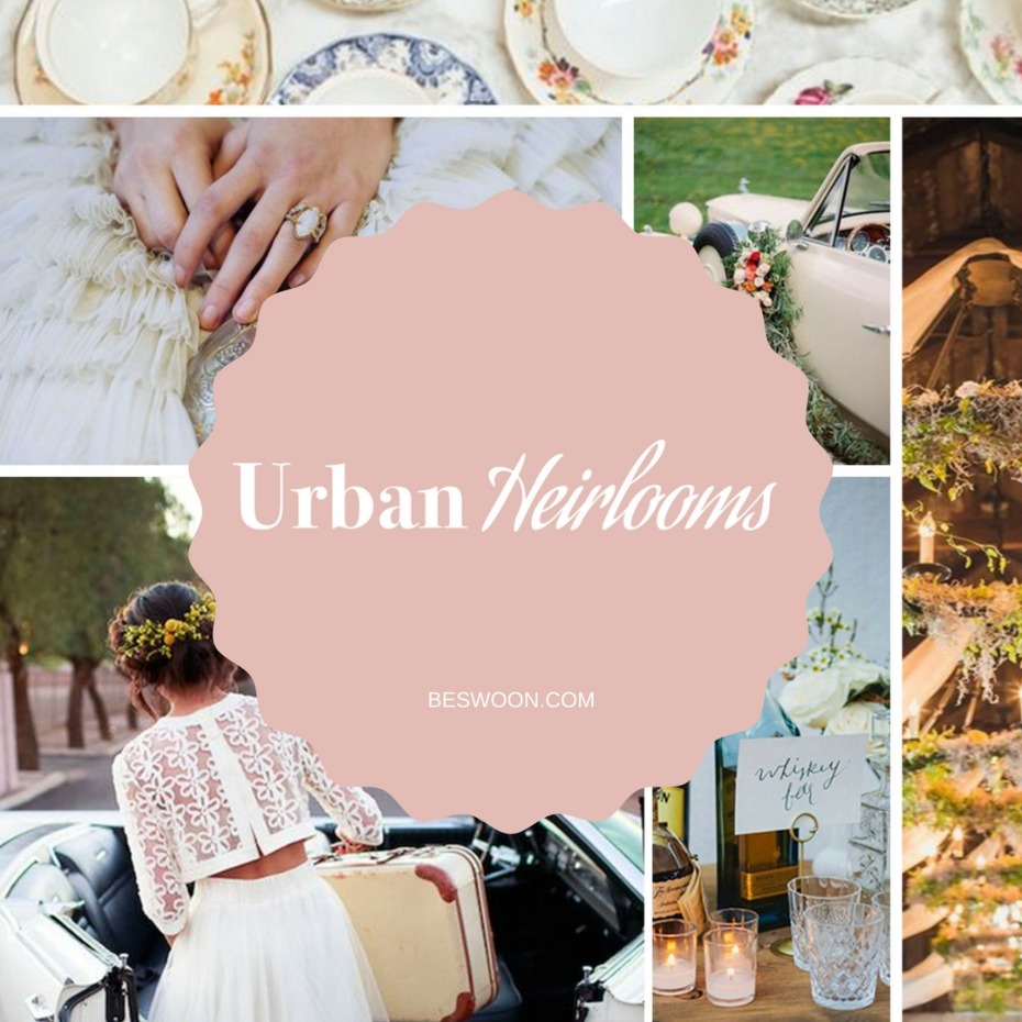 Urban Heirlooms image with vintage style and wedding details
