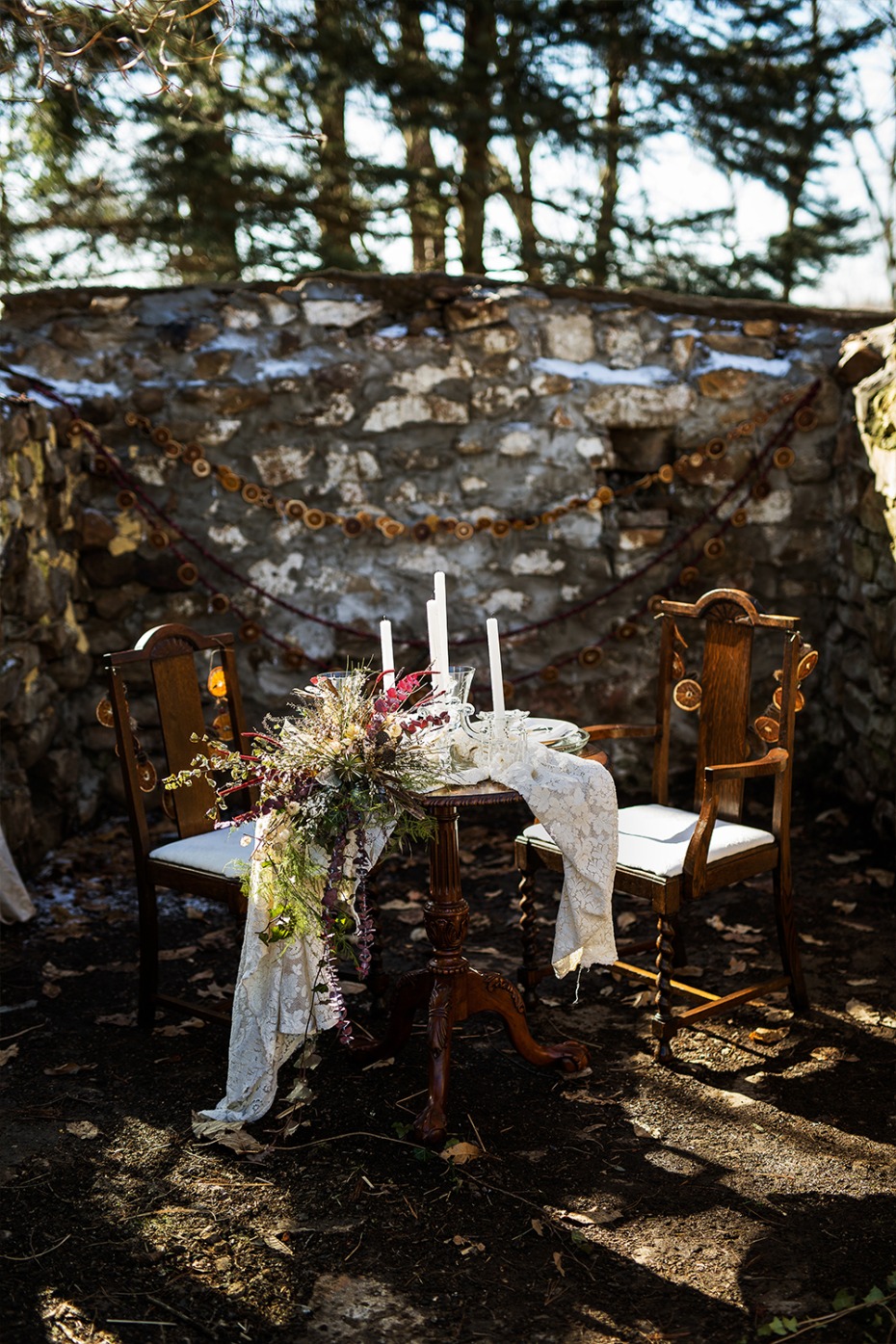 vintage sweet heart table