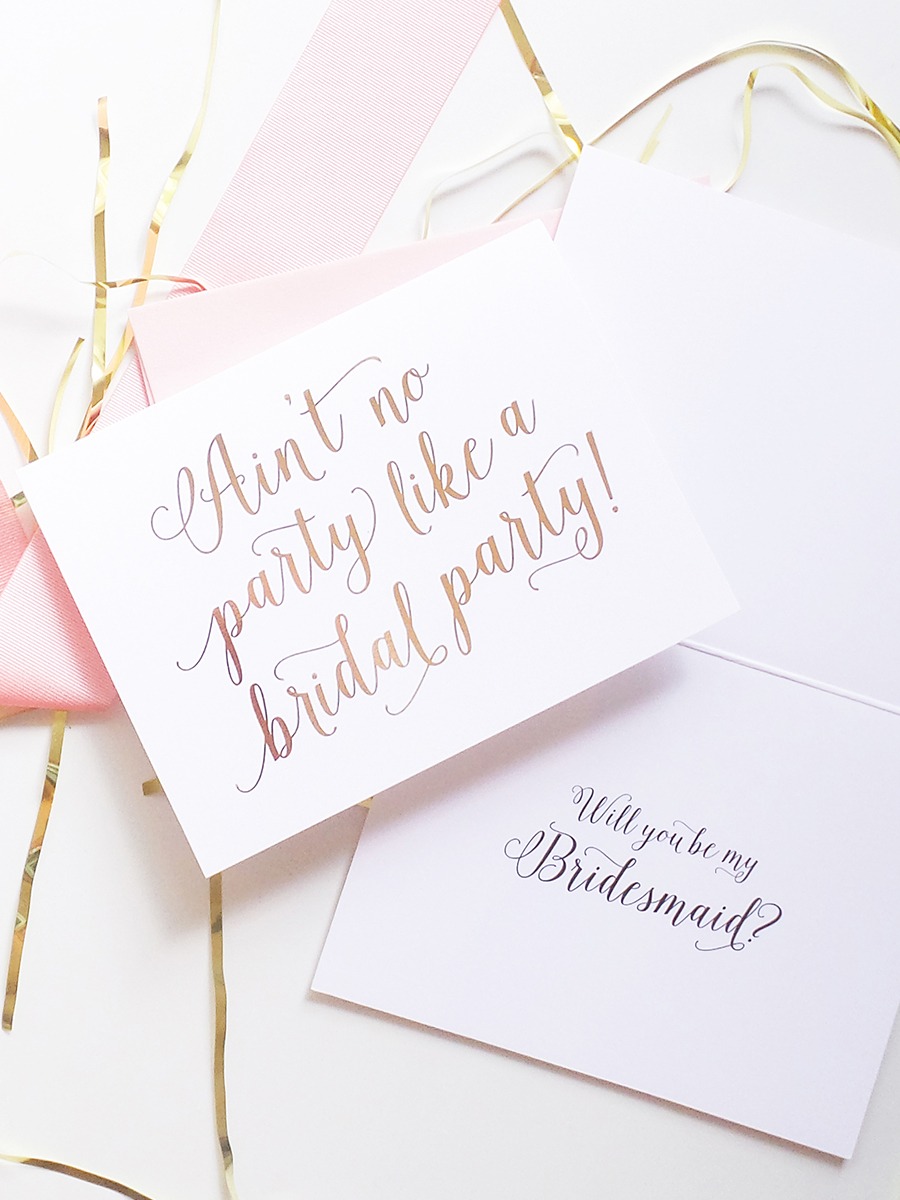 Your Bridesmaids Are Going To Love These Paper Tie Affair Cards