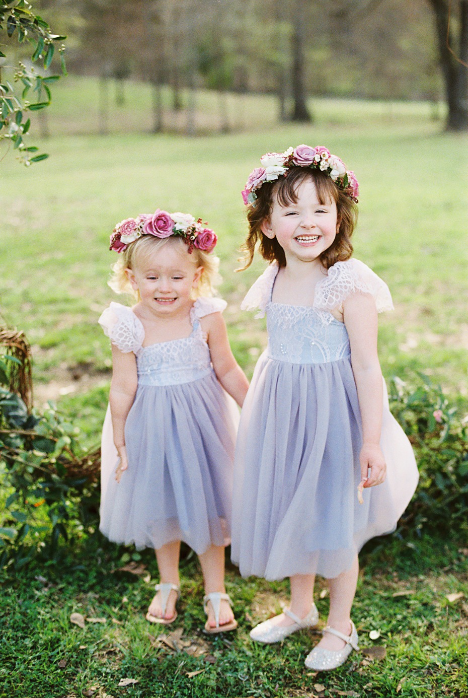 Flower girls in lavender