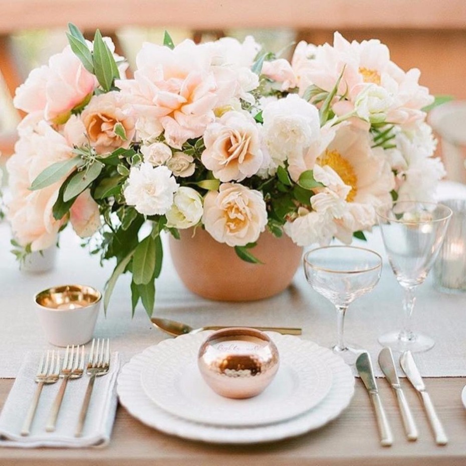 Peach floral arrangement