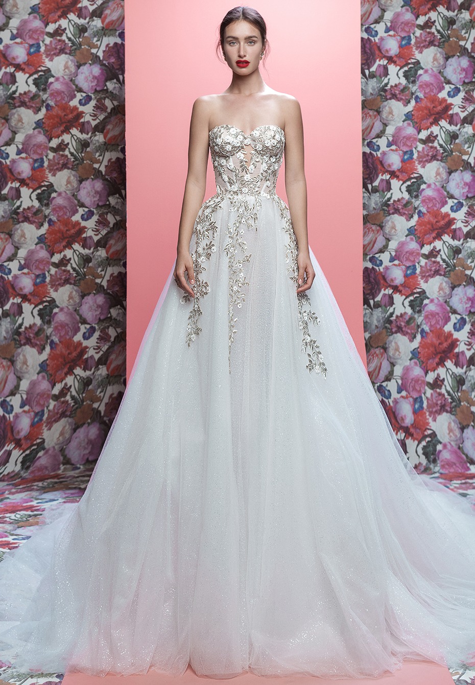 Silver and white wedding ball gown - The Aelin by Galia Lahav