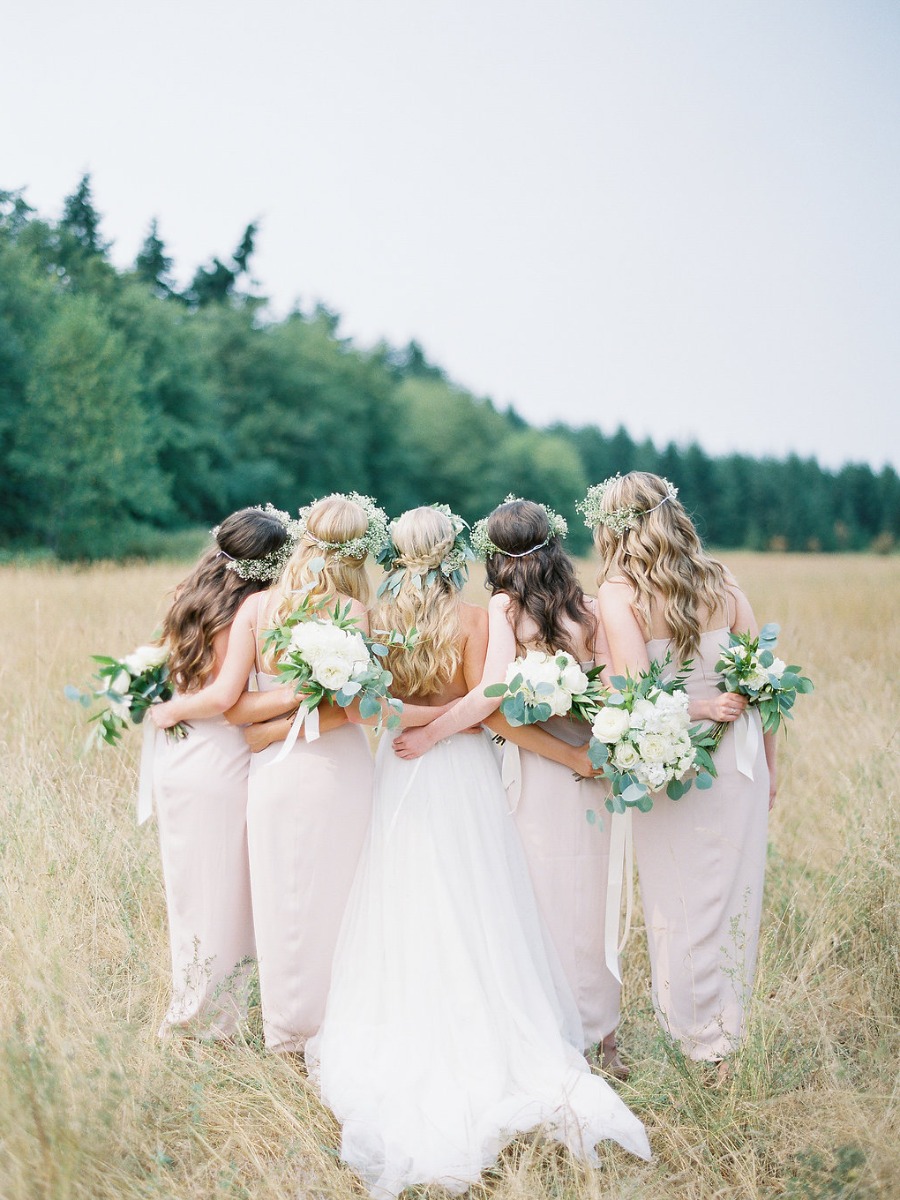 Blush and White Boho Vintage Farm Wedding