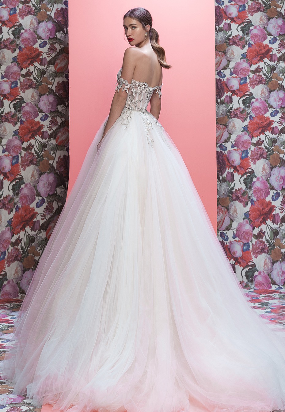 the mia ballgown wedding dress with silver details form #galialahav