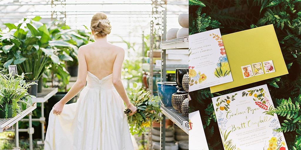 Going Green With This Greenhouse Wedding