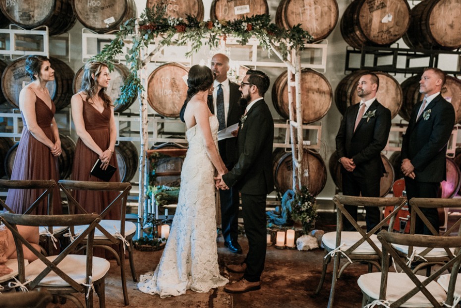 boho rustic chic wedding ceremony decor