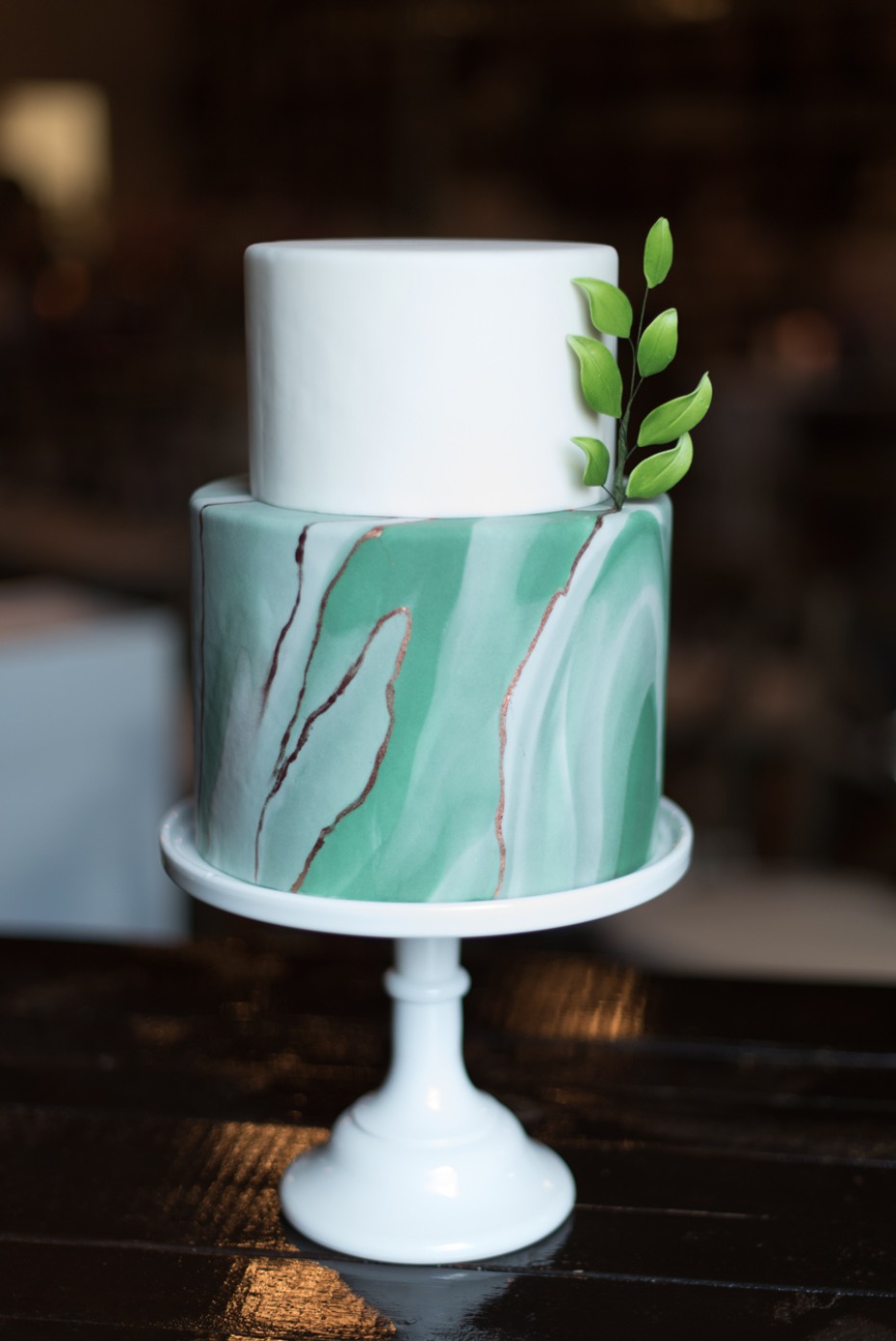 marbled wedding cake