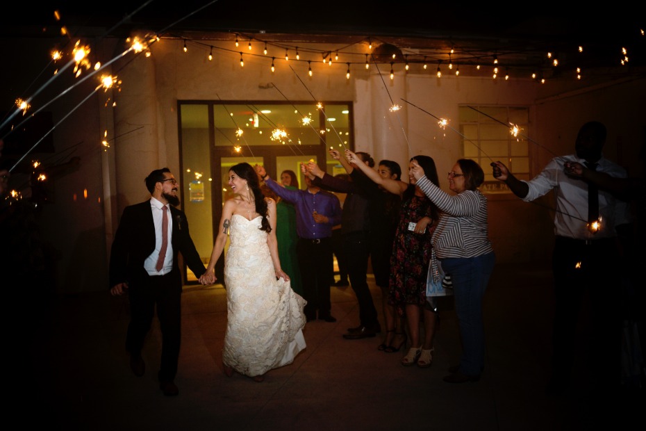 wedding sparkler exit