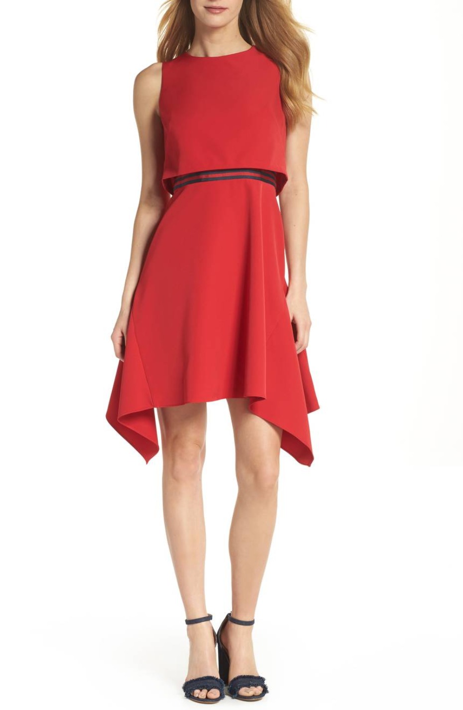 Julia Jordan Red Popover Dress