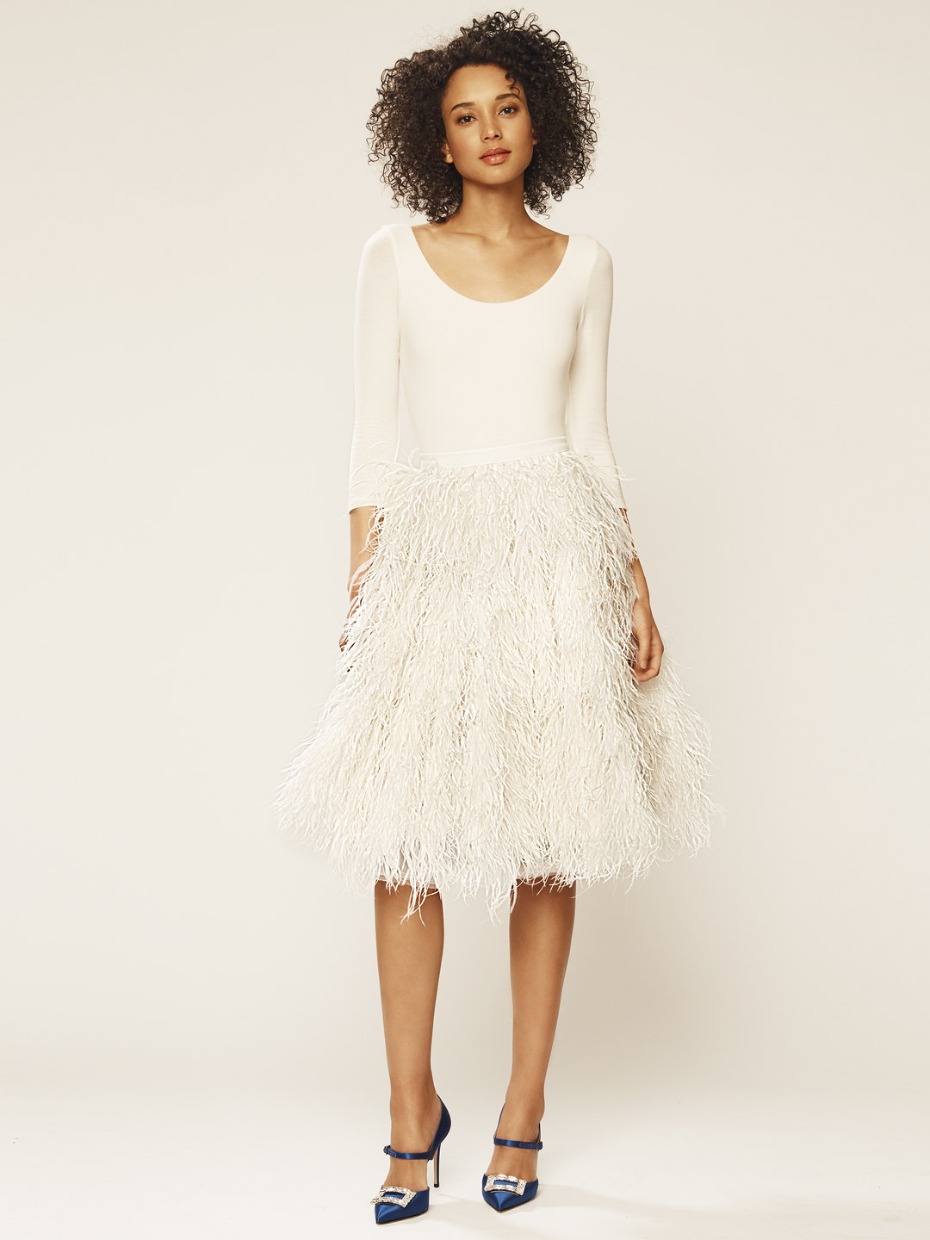 SJP X Gilt Bridal Collection Feather Skirt