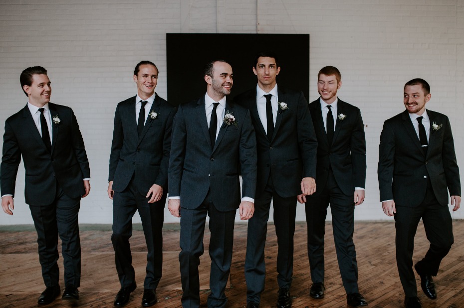 Stylish look for the groom and his men