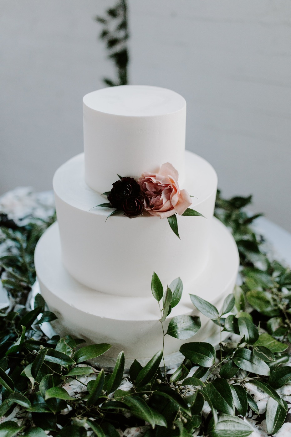 White modern wedding cake