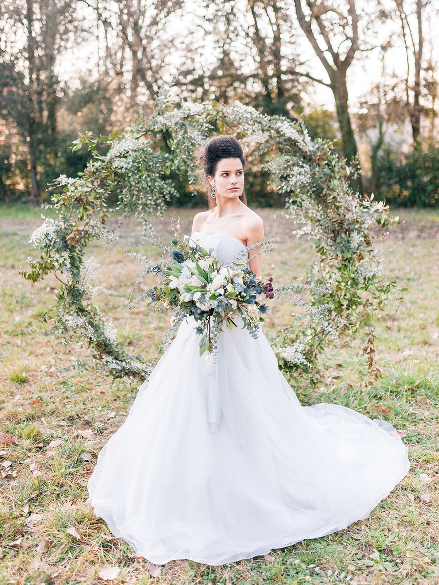 Powder Blue And Gold Romantic Victorian Woodland Wedding Ideas