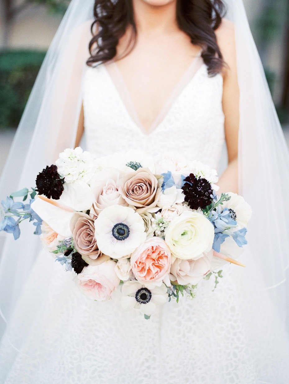 Muted colors wedding bouquet