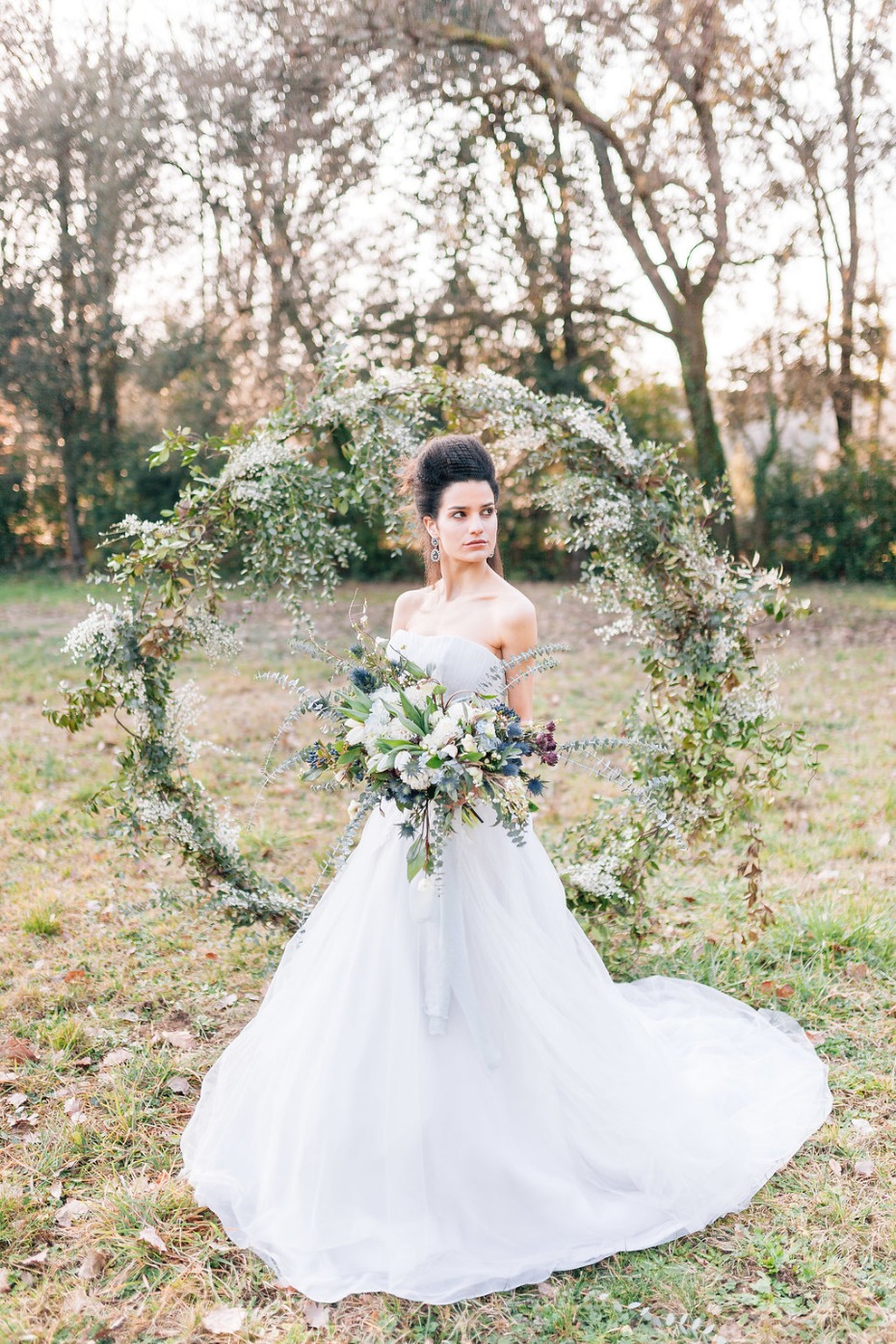 giant wedding wreath backdrop
