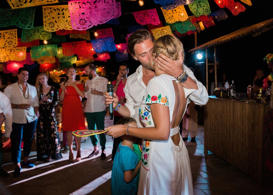 Happy bride and groom