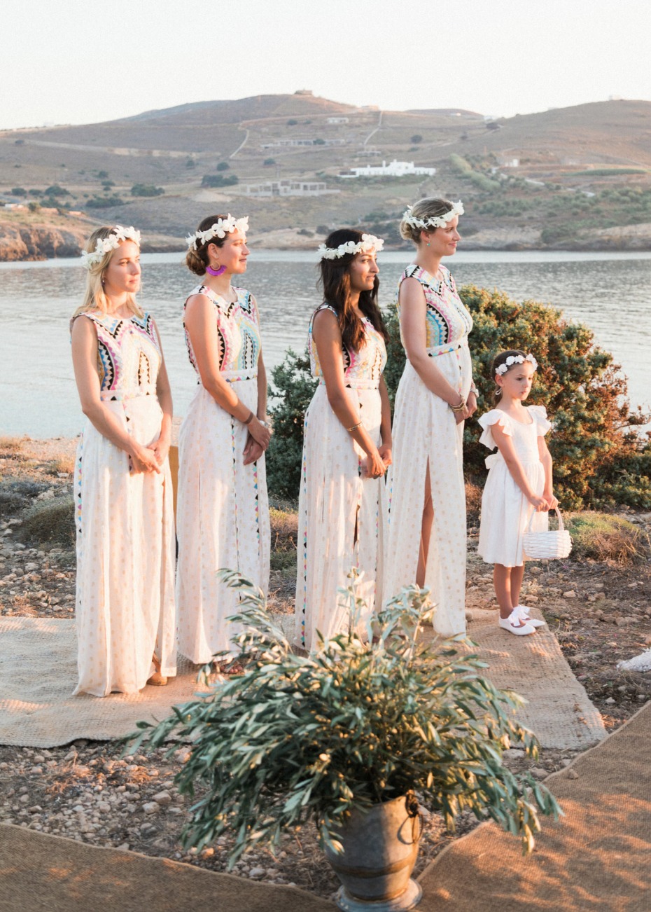 Bridesmaids in Greece