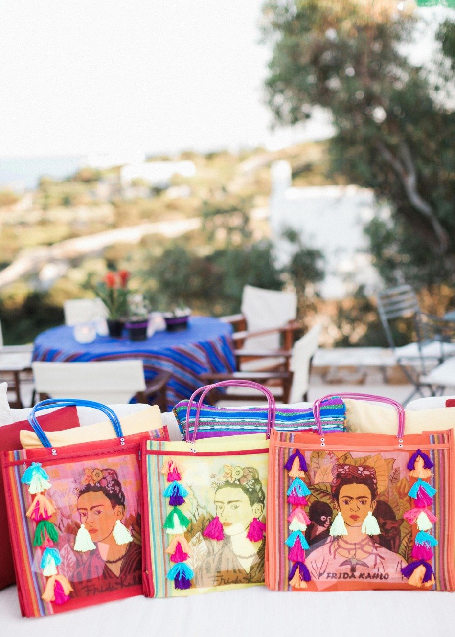 Frida tote favors for guests