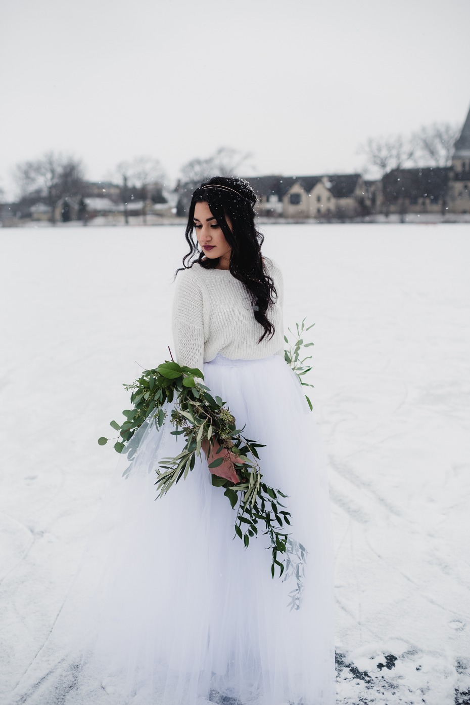 Winter bridal look