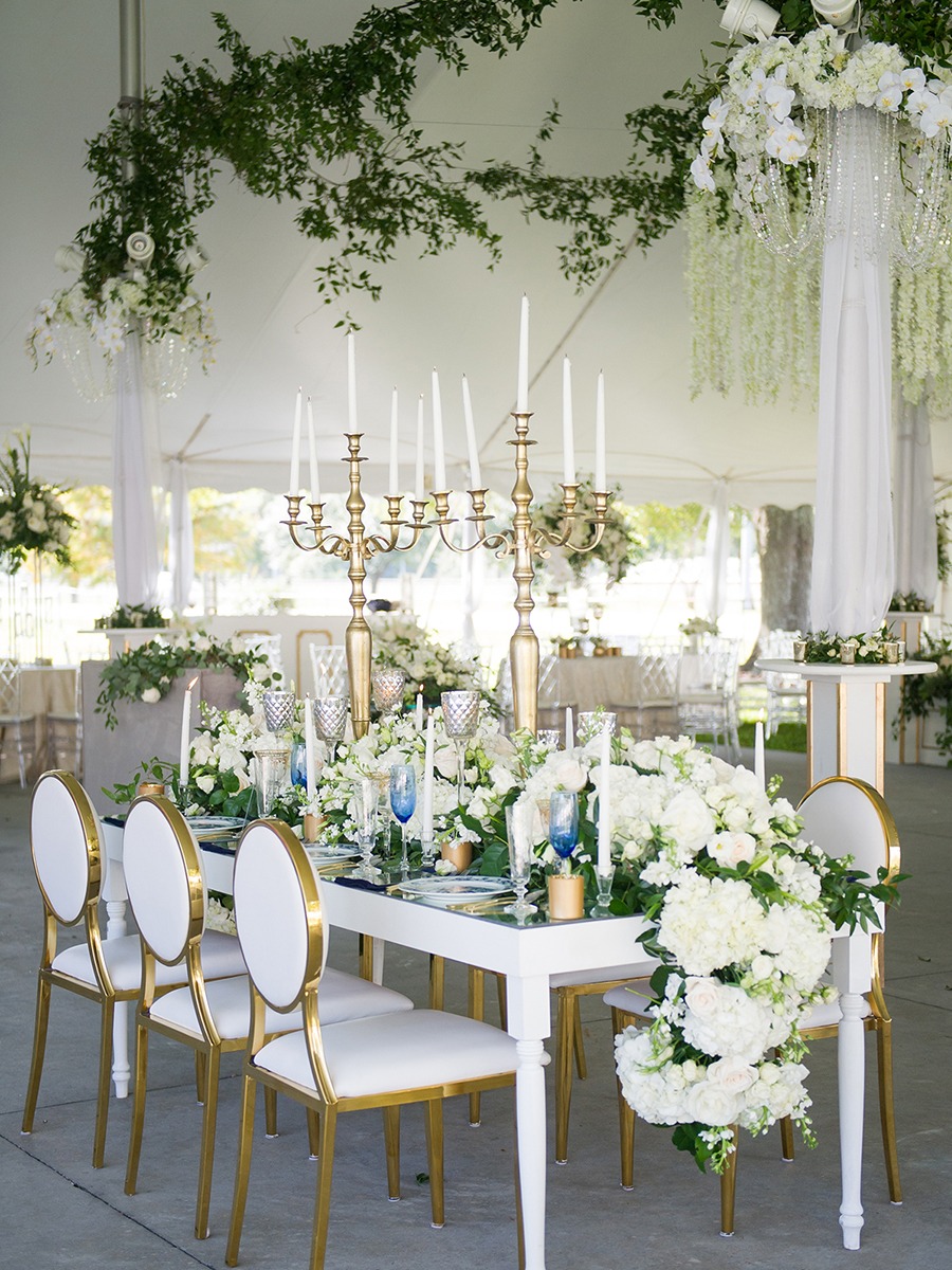 This Blue And White Reception Had A Buffet You Will Not Believe