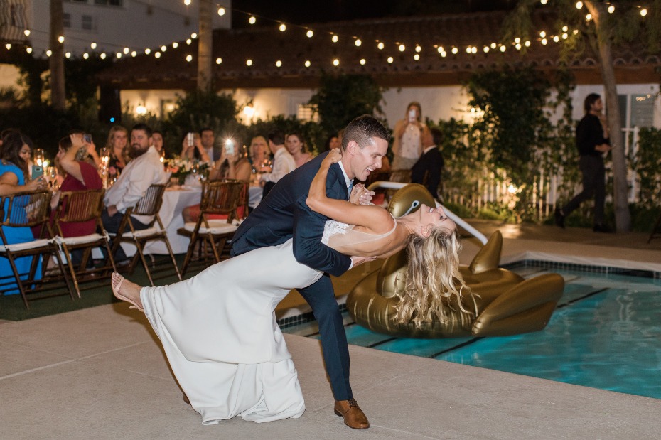 First dance by the pool