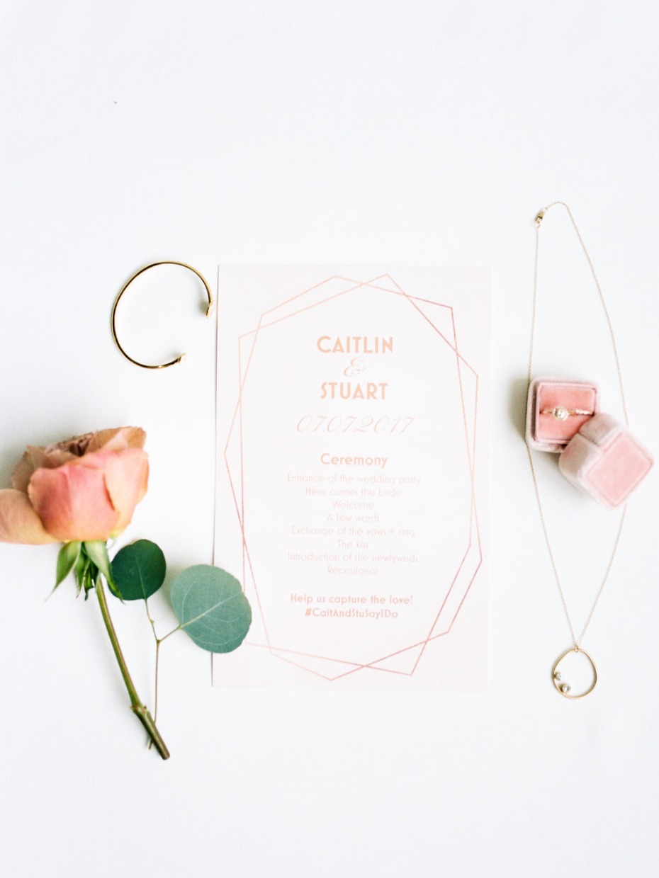 modern and chic wedding invitation