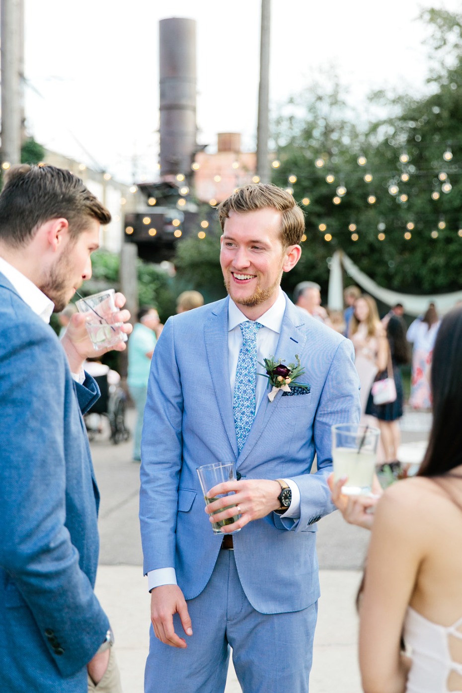 light blue wedding suit
