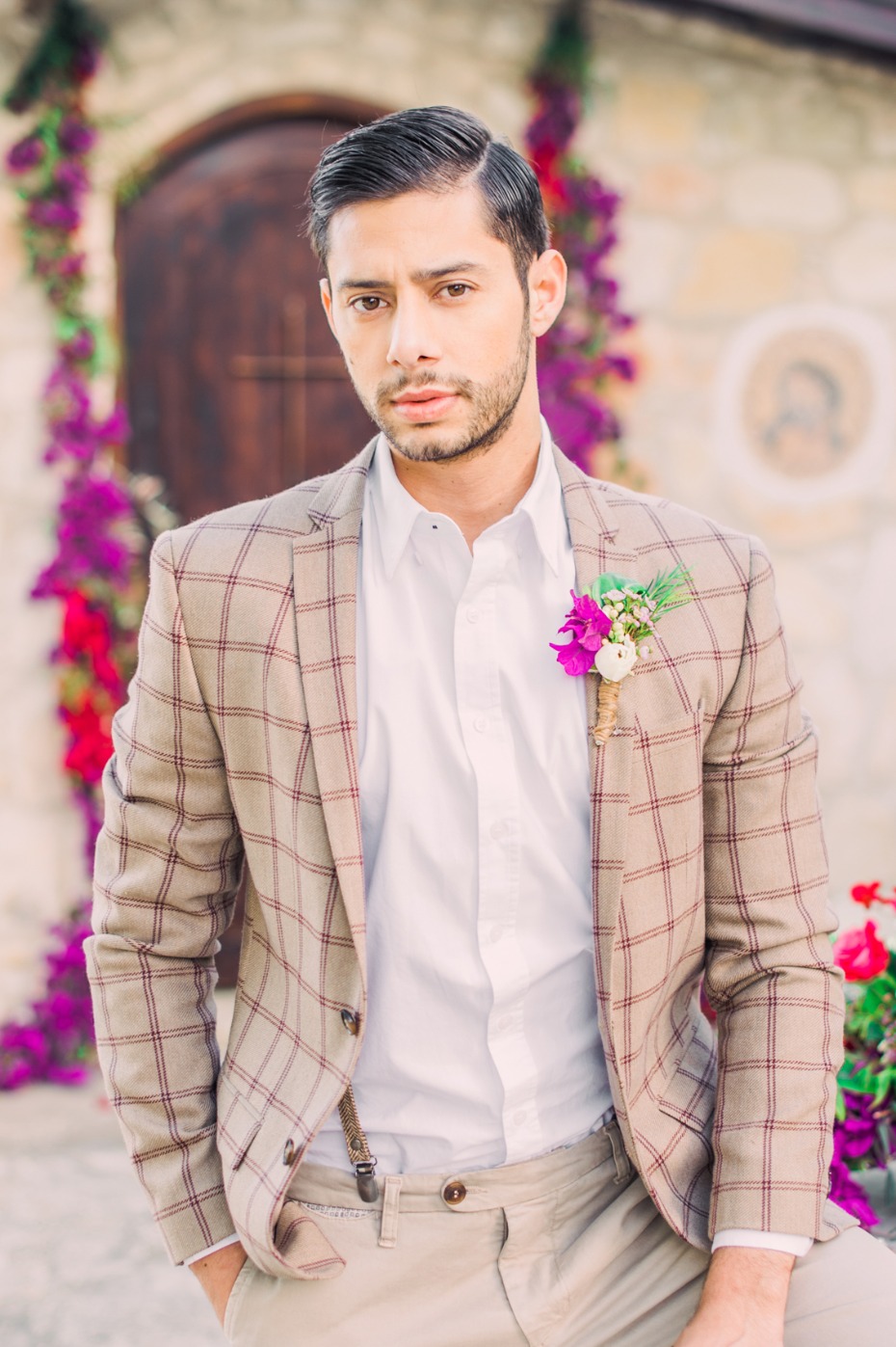 Classic country look for the groom