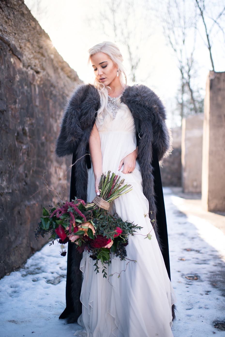 Khaleesi themed bridal look
