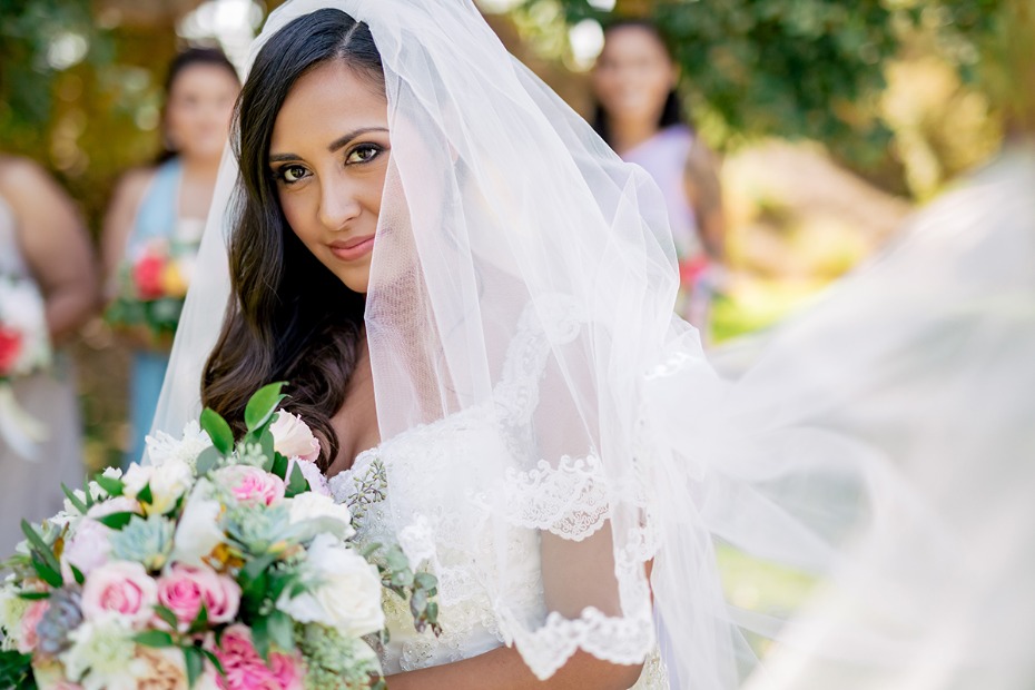 bride in her veil