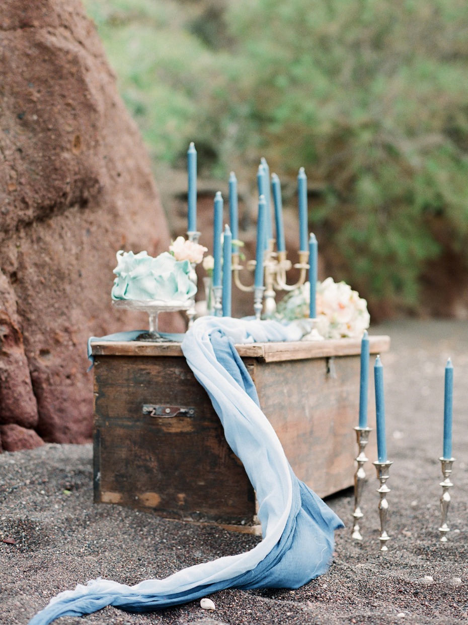 vintage sea chest wedding cake table for your beach wedding