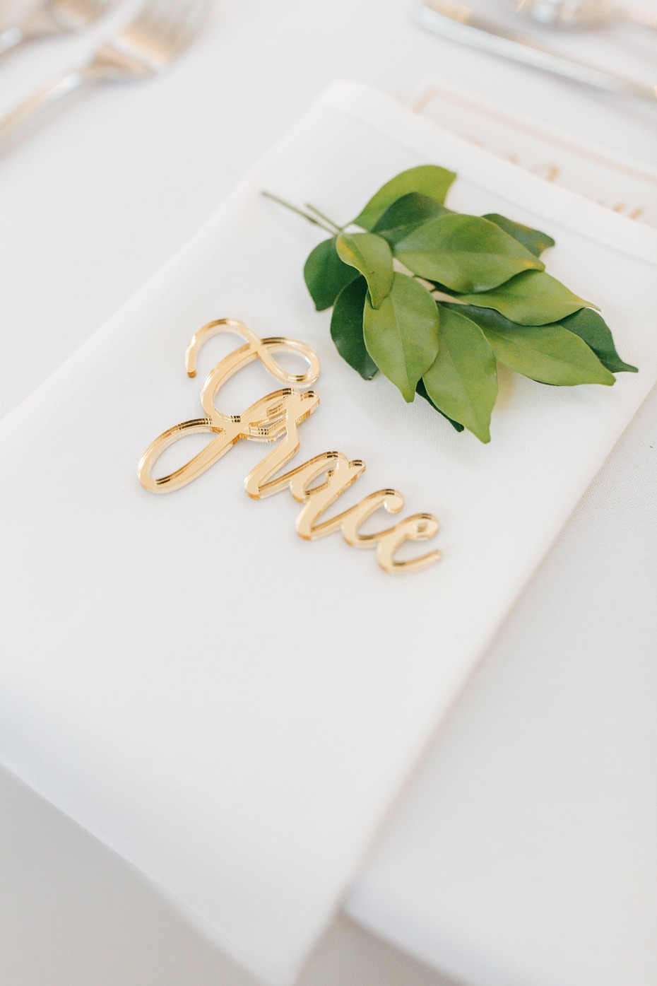 gold place card