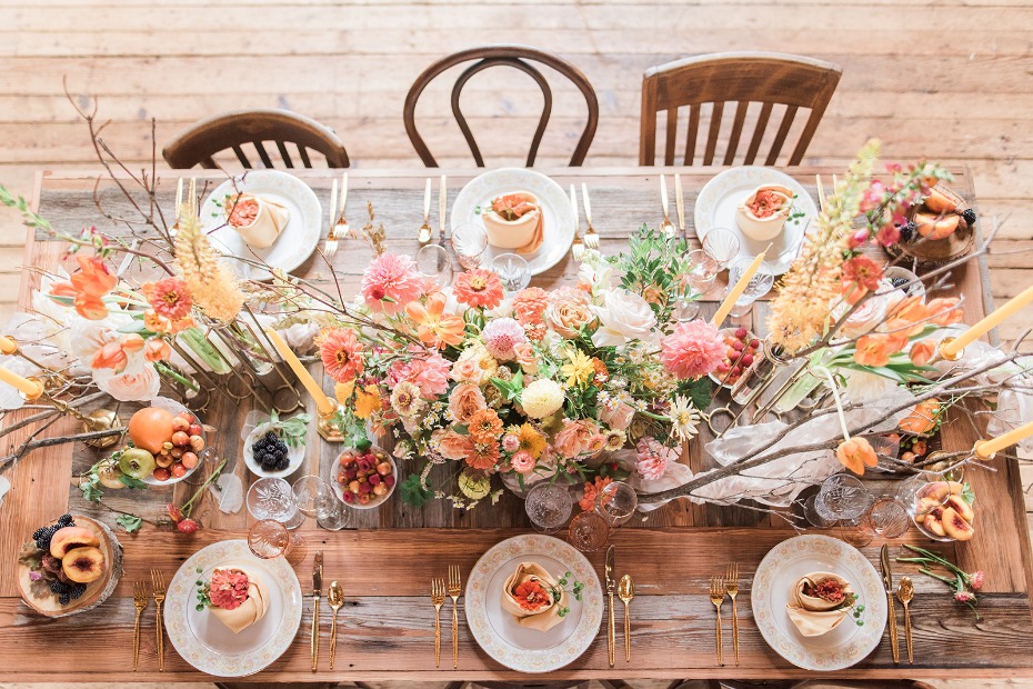 summertime color for your rustic chic wedding day