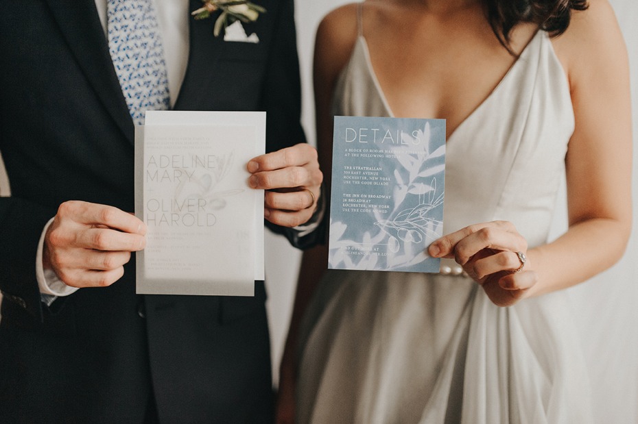 wedding stationery with a modern vibe