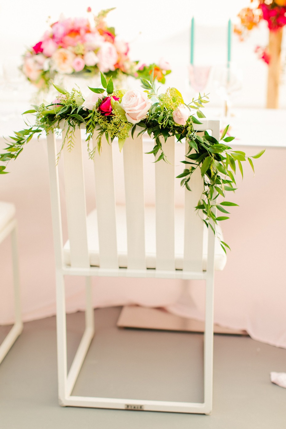 floral wedding seats