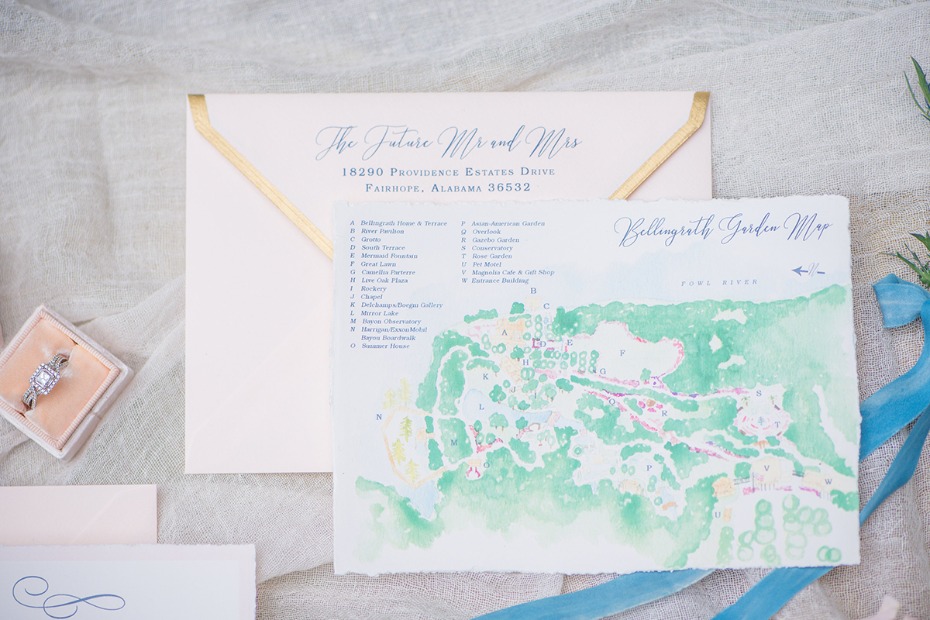 painted wedding map