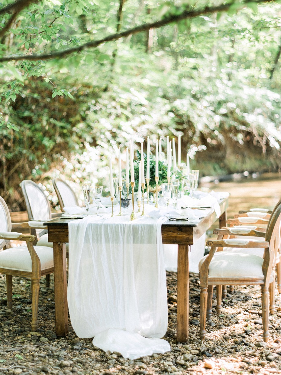 secret forest wedding reception table