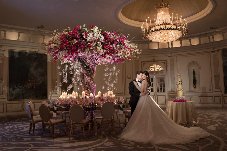 wedding ballroom glamorous decor
