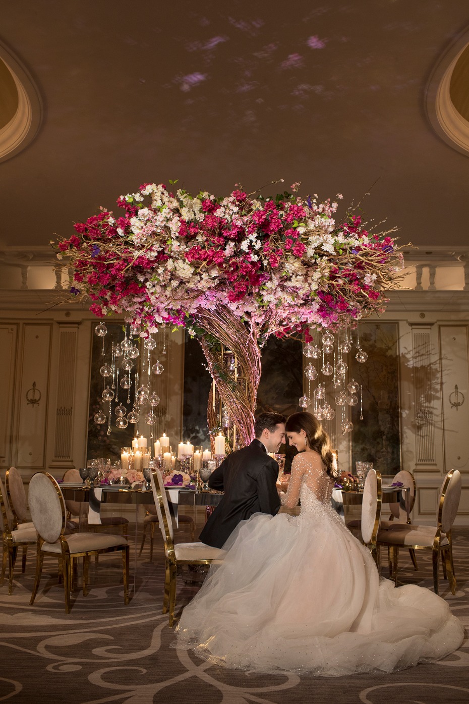 floral wedding tree centerpiece