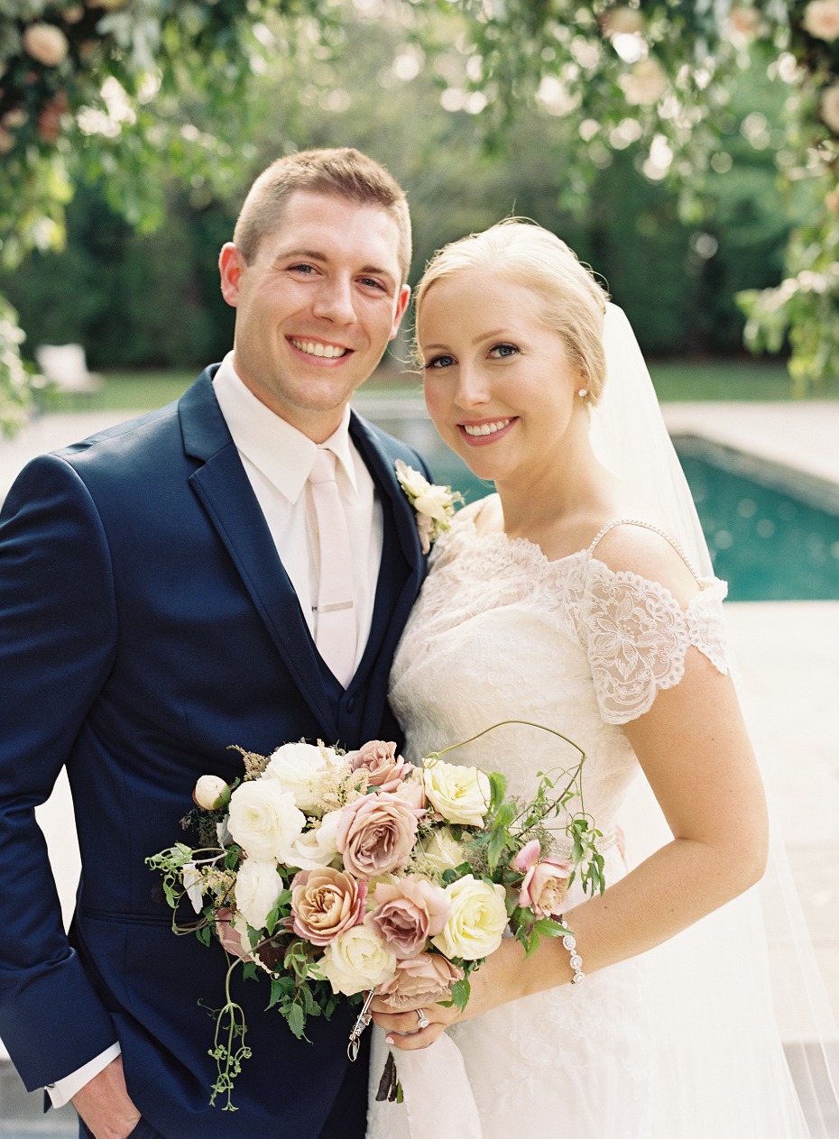 High school sweethearts beautiful backyard wedding