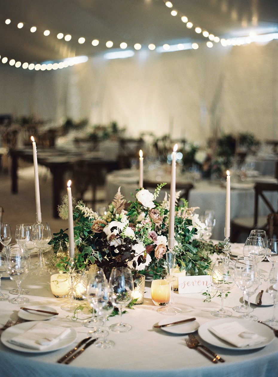 Keep your reception tables simple and elegant