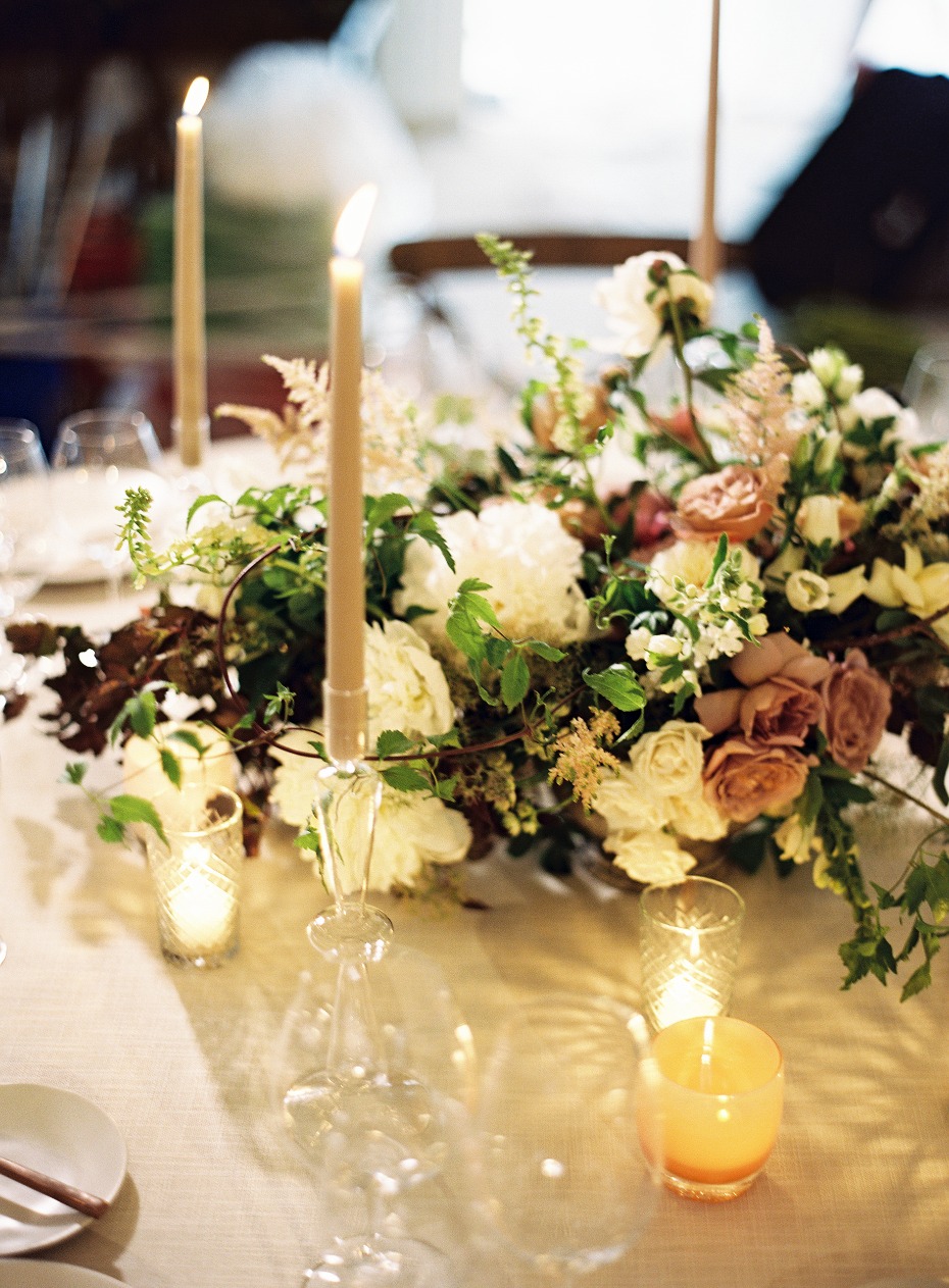 Candle lit table