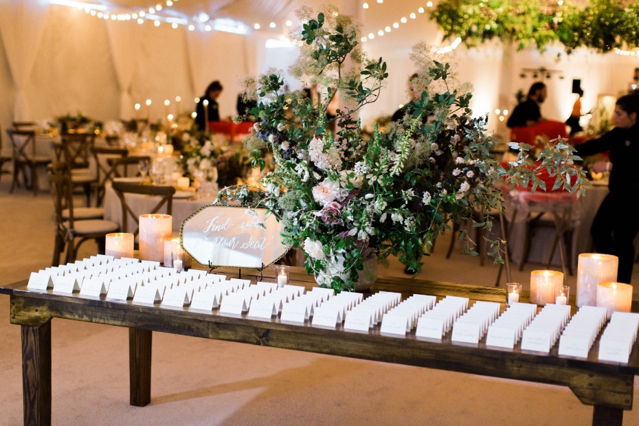 Escort card table