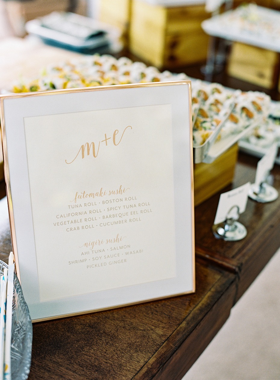 Sushi bar for a wedding