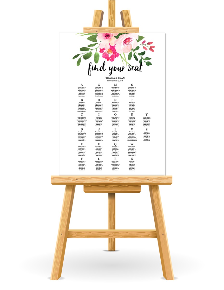 Free Wedding Seating Chart Template Printable Printable Form 