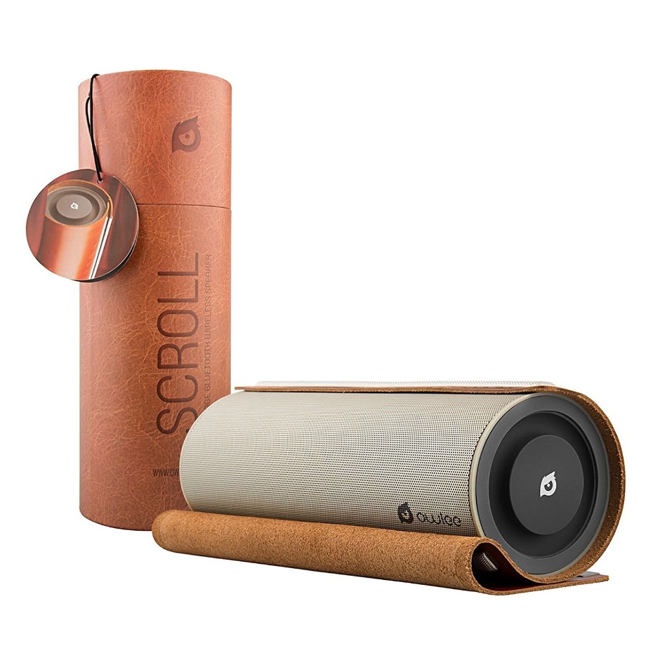 Oowee Scroll Bluetooth speaker with stylish packaging