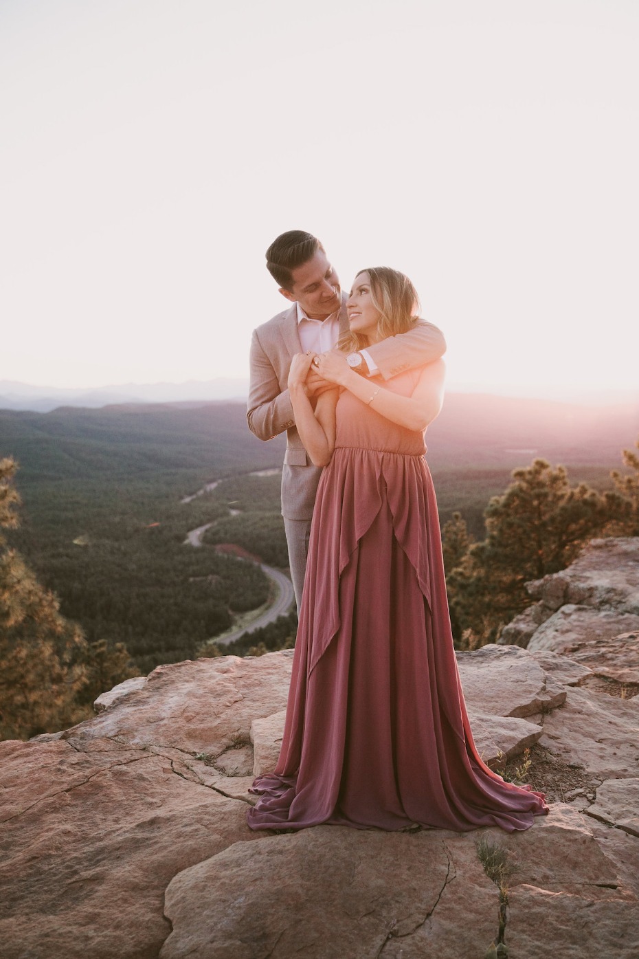 This Sunset Engagement Shoot Will Make You Want To Take A Road Trip