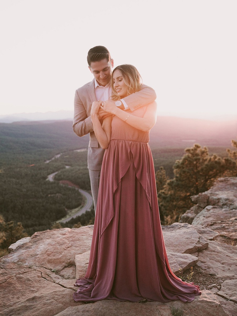 This Sunset Engagement Shoot Will Make You Want To Take A Road Trip