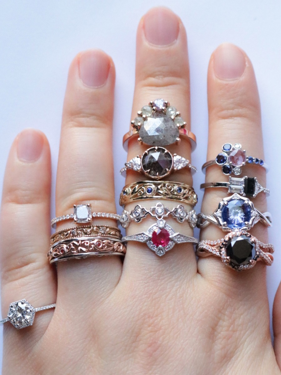 Totally Trending: Asymmetrical Engagement Rings by Irina